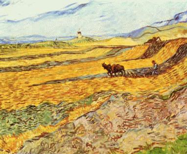 Vincent Van Gogh Enclosed Field With Ploughman china oil painting image